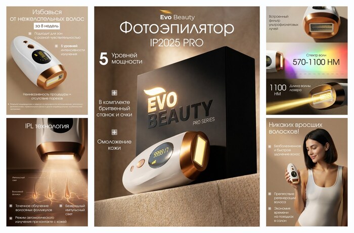 �������� ������������ ��� ����������������� �������� ����� Evo Beauty IPL2026 PRO
