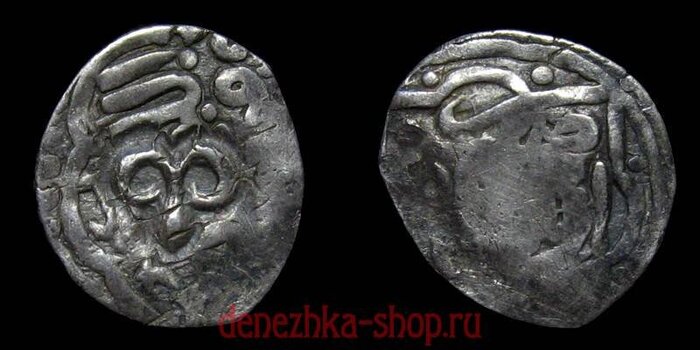 Монета 1380-1402 годов. На серебряном дирхеме Золотой Орды, выпущенном ханом Тохтамышем, есть надчеканка, связанная с Олегом Ивановичем.
