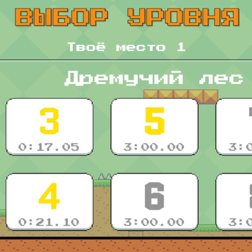 Платформер, в котором нужно проходить уровни на скорость