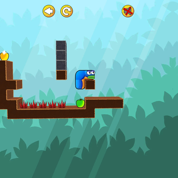 В этой увлекательной платформерной головоломке вам предстоит провести червяка к заветному золотому яблоку, преодолевая хитрые препятствия и опасные пропасти. Главный секрет успеха - контроль над длиной вашего червяка.