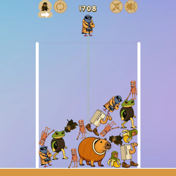 Сбрасывай брейнрот существ, сливай их и наблюдай, как они превращаются в ещё более безумные формы! Brainrot Merge — весёлая смесь абсурда, физики и эволюции.