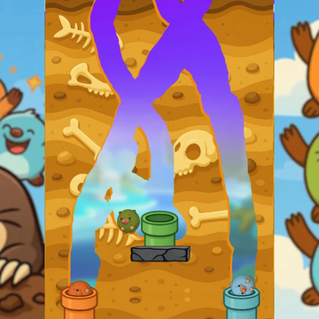 Направьте шарообразных кротов к правильным трубам, прокладывая дорожки! Веселая и умная физическая головоломка для всех возрастов.