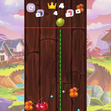 Соединяйте одинаковые фрукты, пока не получите самый большой фрукт.