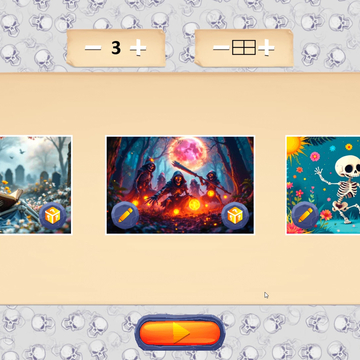 Собери весёлые картинки скелетов, перемещая части пазлов! Игра развивает логику, внимание и весело увлекает детей в мир головоломок.