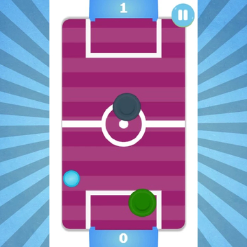 Знакомая многим игра аэрохоккей. Если хотите проверить свою ловкость и внимание, тогда скорей начинайте играть.