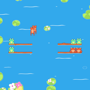 Очаровательные лягушки ждут, когда вы поиграете с ними! Отправляйтесь на озеро, чтобы распределить лягушат одного вида на бревне. Браузерная онлайн-игра в жанре «сортировка» увлечет людей любого возраста и подарит самые приятные эмоции. Играйте бесплатно и без регистрации! 