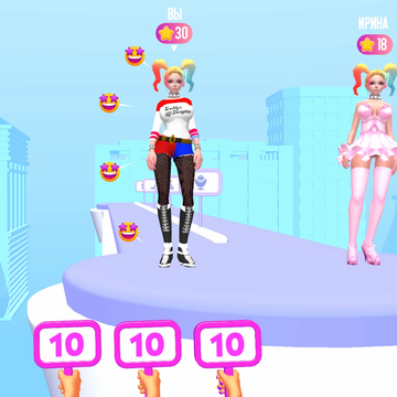 Окунитесь в мир моды с новой бесплатной 3д игрой для девочек! Одевайте свою принцессу в лучшие наряды и побеждайте в модных гонках. Наряжайте свою топ модель в красивые платья, туфли и другую одежду. Побеждайте в конкурсах красоты и станьте королевой!
