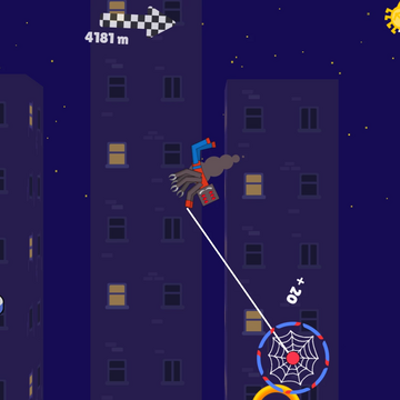 Нубика укусил крипер-паук и он стал нубиком-пауком! 
Помоги нубику тренироваться в большом городе, летай на паутине, собирай значки, открывай новые костюмы. Проходи испытания. Открывай новые уровни. 

Пройди все уровни, сделай из нубика-паука про-паука!