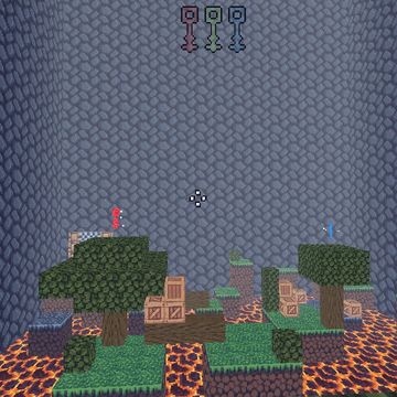 Пройди сложный паркур с Нубиком. 25 уровней в адской башне.