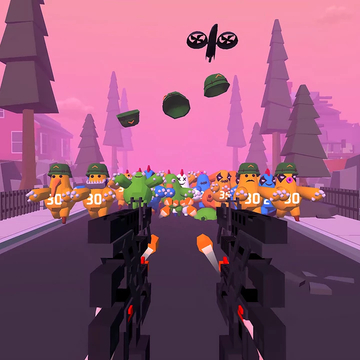 Создавай безумное оружие из множества стволов и отбивайся от волн милых, но беспощадных зомби-обормотов! Прокачивай и комбинируй детали, чтобы выжить