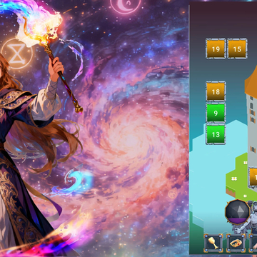 Запоминай скрытые цифры на плитках и нажимай их в правильном порядке, чтобы завершить заклинание и построить самую высокую магическую башню.