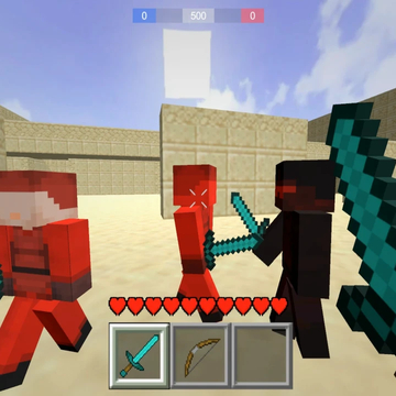 Никогда война красных и синих не была такой эпичной как в Craft of Wars, боевая система в этой игре похожа на ту, которая была в старых версиях Minecraft.