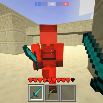 Никогда война красных и синих не была такой эпичной как в Craft of Wars, боевая система в этой игре похожа на ту, которая была в старых версиях Minecraft.