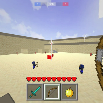 Никогда война красных и синих не была такой эпичной как в Craft of Wars, боевая система в этой игре похожа на ту, которая была в старых версиях Minecraft.