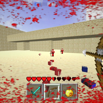 Никогда война красных и синих не была такой эпичной как в Craft of Wars, боевая система в этой игре похожа на ту, которая была в старых версиях Minecraft.