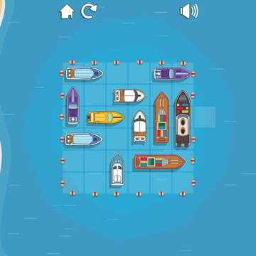 Разгадайте головоломки на воде! Перемещайте лодки и катера, освобождая путь для главного катера. Умное планирование, тактические маневры и уютная морская атмосфера ждут вас в этой сложной игре-парковке.