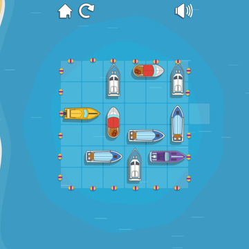 Разгадайте головоломки на воде! Перемещайте лодки и катера, освобождая путь для главного катера. Умное планирование, тактические маневры и уютная морская атмосфера ждут вас в этой сложной игре-парковке.