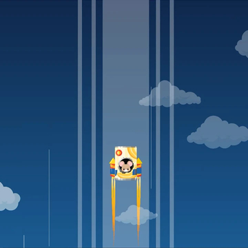 Собирайте летающие сырные кусочки, чтобы заправить двигатель. Больше сыра - выше ракета! Прицепите супер-пружинку, добавьте ракеты, чтобы преодолеть притяжение.