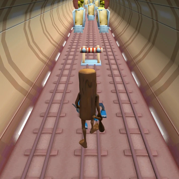 Прыгай, уклоняйся, разбивай препятствия и догоняй итальянских животных играя за Тунг Тунг Сагура в безумном раннере!