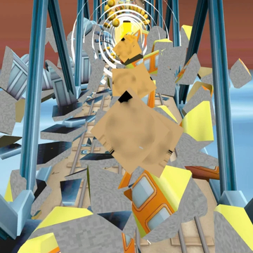 Прыгай, уклоняйся, разбивай препятствия и догоняй итальянских животных играя за Тунг Тунг Сагура в безумном раннере!