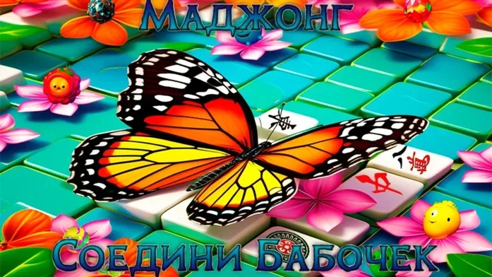 Маджонг: соедини Бабочек на Пикабу Игры