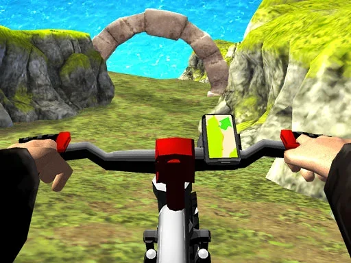 Настоящий горный велосипедный спуск 3D на Пикабу Игры