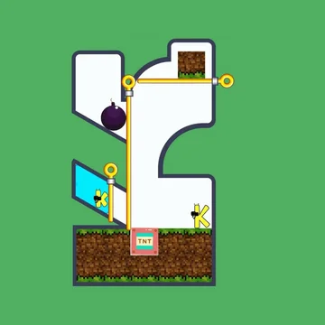 Прокладывайте путь между буквами, соединяйте их и спасайте алфавит. Будьте осторожны, вас ждут препятствия - злая буква F, бомба и лава. Станьте спасителем алфавита.