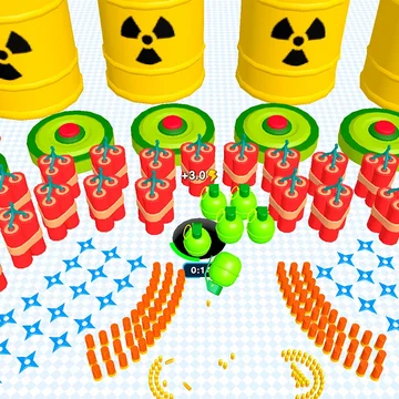  В игре Чёрная Дыра Атакует ваша задача проста – собрать максимум оружия с помощью черной дыры пока не вышло время. И не расслабляйся – чем больше ты соберешь, тем больше у тебя шансов в борьбе с боссом! Не подведи – победишь босса, спасешь мир!