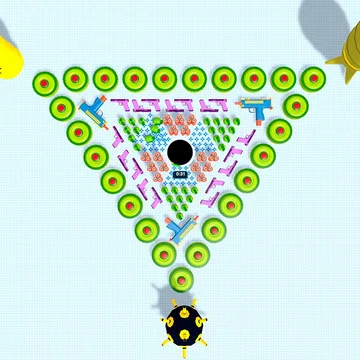  В игре Чёрная Дыра Атакует ваша задача проста – собрать максимум оружия с помощью черной дыры пока не вышло время. И не расслабляйся – чем больше ты соберешь, тем больше у тебя шансов в борьбе с боссом! Не подведи – победишь босса, спасешь мир!