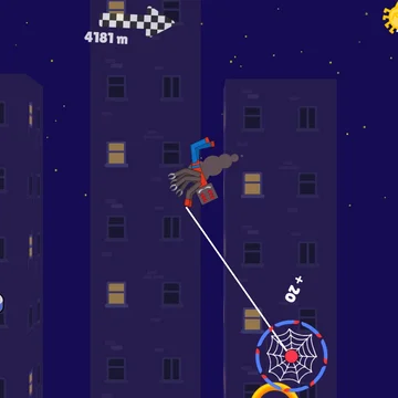 Нубика укусил крипер-паук и он стал нубиком-пауком! 
Помоги нубику тренироваться в большом городе, летай на паутине, собирай значки, открывай новые костюмы. Проходи испытания. Открывай новые уровни. 

Пройди все уровни, сделай из нубика-паука про-паука!