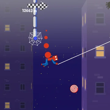 Нубика укусил крипер-паук и он стал нубиком-пауком! 
Помоги нубику тренироваться в большом городе, летай на паутине, собирай значки, открывай новые костюмы. Проходи испытания. Открывай новые уровни. 

Пройди все уровни, сделай из нубика-паука про-паука!