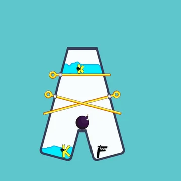 Прокладывайте путь между буквами, соединяйте их и спасайте алфавит. Будьте осторожны, вас ждут препятствия - злая буква F, бомба и лава. Станьте спасителем алфавита.