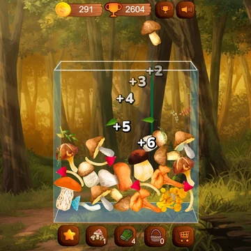 Собирайте грибы в лесу и соединяйте одинаковые, чтобы получать новые. Находите уникальные грибочки, расширяйте свою коллекцию. Расслабьтесь в атмосфере леса!