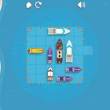 Разгадайте головоломки на воде! Перемещайте лодки и катера, освобождая путь для главного катера. Умное планирование, тактические маневры и уютная морская атмосфера ждут вас в этой сложной игре-парковке.