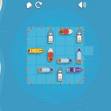 Разгадайте головоломки на воде! Перемещайте лодки и катера, освобождая путь для главного катера. Умное планирование, тактические маневры и уютная морская атмосфера ждут вас в этой сложной игре-парковке.