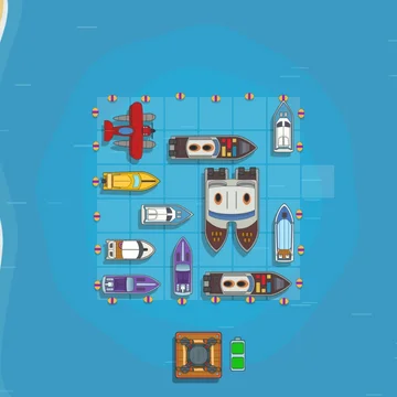 Разгадайте головоломки на воде! Перемещайте лодки и катера, освобождая путь для главного катера. Умное планирование, тактические маневры и уютная морская атмосфера ждут вас в этой сложной игре-парковке.