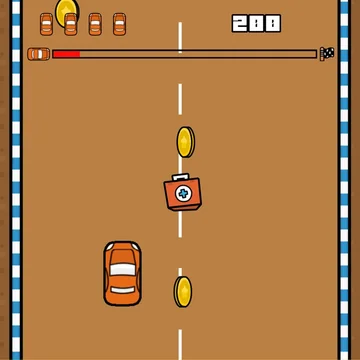 Двигайтесь через различные трассы, собирая монеты и избегая препятствий.