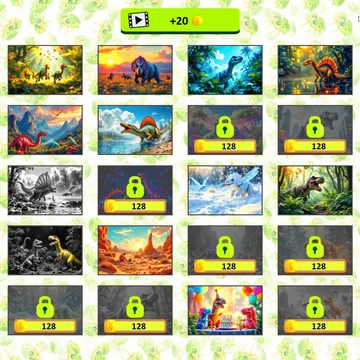 "Микс Пазл: Динозавры" — увлекательная игра для детей! Разделите и перемешайте картинки с динозаврами, соберите их заново и развивайте логическое мышление.