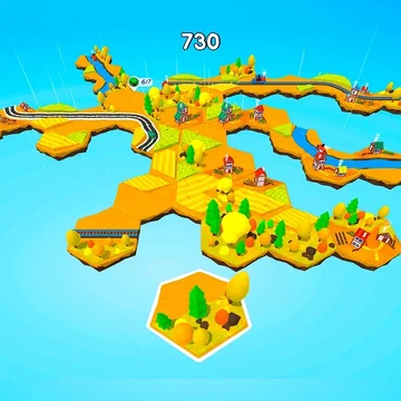 Это расслабляющая градостроительная головоломка, в которой вы размещаете гексы - плитки, на доске, для создания красивых пейзажей. Воздушный остров с романтичными деревнями и городами, одним словом Hexotopia.