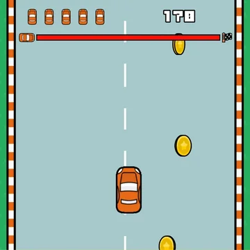 Двигайтесь через различные трассы, собирая монеты и избегая препятствий.