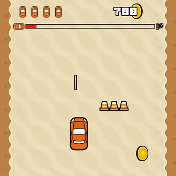 Двигайтесь через различные трассы, собирая монеты и избегая препятствий.