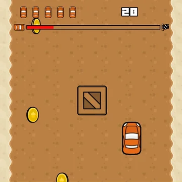 Двигайтесь через различные трассы, собирая монеты и избегая препятствий.