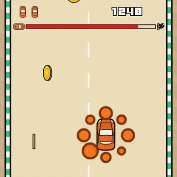 Двигайтесь через различные трассы, собирая монеты и избегая препятствий.