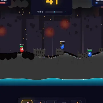 Командуйте своей армией в тактических пошаговых артиллерийских сражениях! Прицеливайтесь, учитывайте ветер и уничтожайте вражескую команду на различных картах. Режим кампании и быстрые бои.