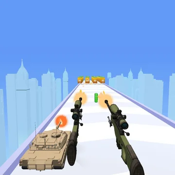 Беги и стреляй! Пройди путь до конца, прокачай оружие и побей рекорд!