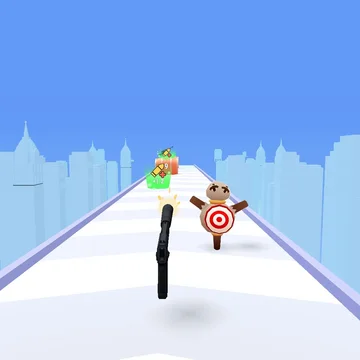 Беги и стреляй! Пройди путь до конца, прокачай оружие и побей рекорд!