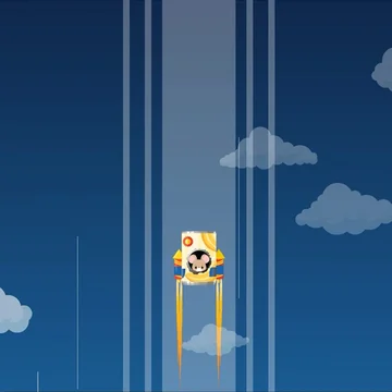 Собирайте летающие сырные кусочки, чтобы заправить двигатель. Больше сыра - выше ракета! Прицепите супер-пружинку, добавьте ракеты, чтобы преодолеть притяжение.