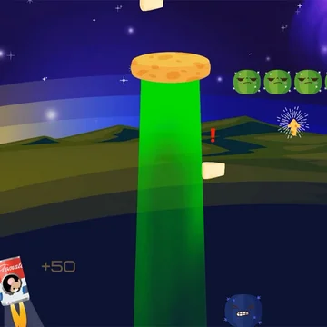Собирайте летающие сырные кусочки, чтобы заправить двигатель. Больше сыра - выше ракета! Прицепите супер-пружинку, добавьте ракеты, чтобы преодолеть притяжение.