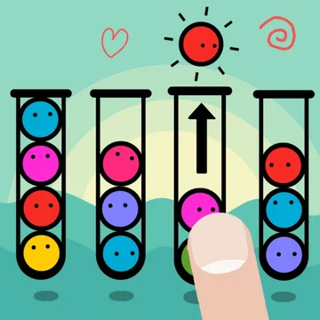 Сортируй разноцветные смайл шарики в колбочки и тренируй свой мозг в этой захватывающей игре-головоломке. Сортировка цветных мячиков никогда не была так увлекательна и интересна для всей семьи и любых возрастов.