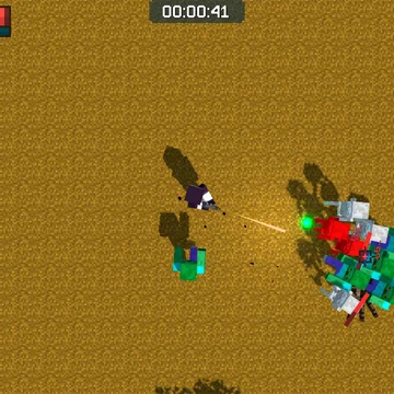 Игра Нубик Протви Всех Мобов интересный шутер где необходимо стрелять в мобов из игры майнкрафт и продержаться как можно больше со временем прокачиваясь